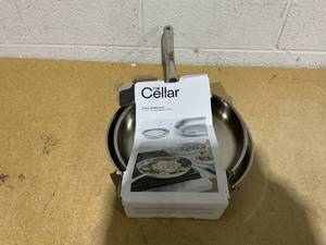 lot 178 image: 2PCS The Cellar Stainless Steel 10 & 12 Open Fry Pan