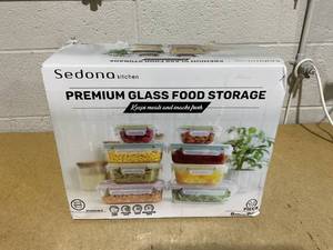 lot 184 image: 14PCS Sedona Kitchen Glass Food Storage Container Set