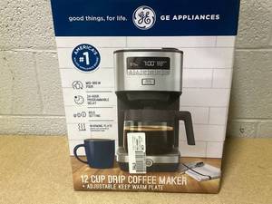 lot 437 image: GE Appliances 12 Cup Drip Coffee Maker with Adjustable Keep Warm Plate