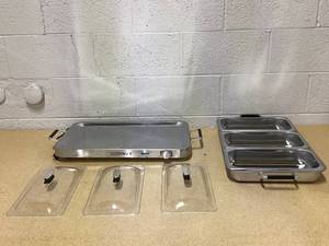 lot 444 image: Costway Food Warmer Buffet Server 450W Stainless Steel Electric Warming Tray