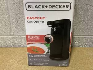 lot 448 image: BLACKDECKER EasyCut Extra-Tall Can Opener with Knife Sharpener