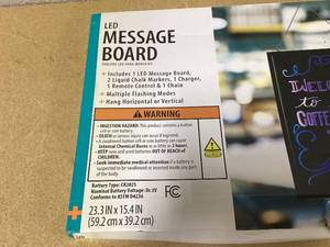 lot 481 image: PenGear LED Illuminated Message Board - 15.7 x 23.6, Vibrant Display