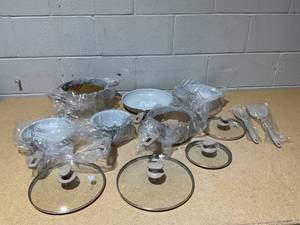 lot 15 image: 12PCS Original Green Pan Cookware Set