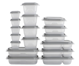 lot 141 image: 34PCS GoodCook EveryWare BPA-Free Plastic Food Storage Containers with Lids (Set of 17)