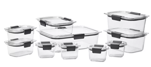 lot 161 image: 20PCS Rubbermaid Brilliance Container Set