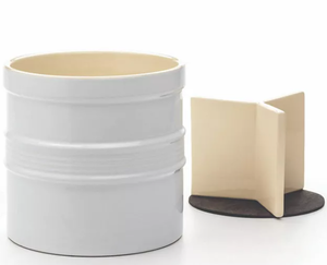 lot 165 image: RSVP International Stoneware White Oversized Tool Crock