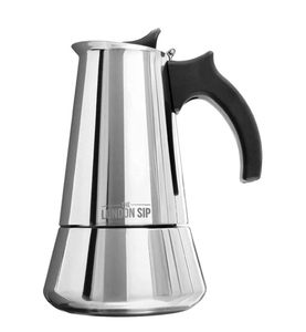 lot 166 image: THE LONDON SIP 10 Cup Stainless Steel Espresso Maker