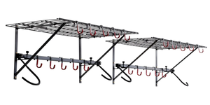 lot 205 image: LOT OF 2 VEVOR Bike Storage Rack Wall Mount Garage Bike Holder & 2 Shelves for 4 Bicycles