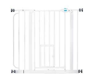 lot 402 image: Carlson Extra Wide Gate with Door for Dog Crate
