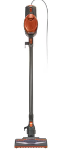 lot 29 image: Rocket Bagless Corded Washable Filter Stick Vacuum Cleaner for Hard Floors Rugs with Powerful Pet Hair Pickup in Orange