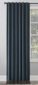 lot 30 image: Amherst Velvet Noise Reducing Thermal Teal Polyester 50 in. W x 84 in. L Back Tab 100% Blackout Curtain (Single Panel)