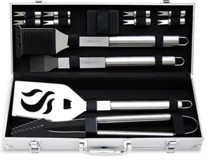 lot 69 image: Cuisinart Deluxe Stainless-Steel Grill Set 14-Piece