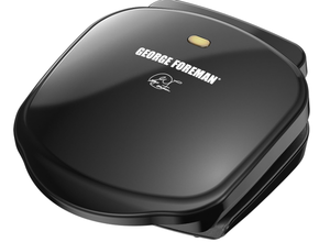 lot 371 image: George Foreman 2-Serving Classic Plate Electric Indoor Grill and Panini Press, Black, Small Compact Size