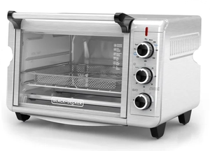 lot 44 image: Black & Decker Crisp N Bake Convection Air Fry Countertop Oven, Silver