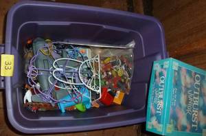 lot 33 image: tote of toys