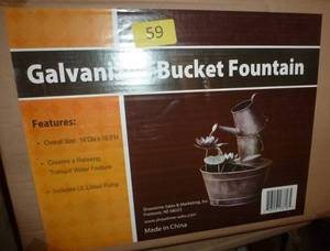 lot 59 image: New in box indooroutdoor water fountain
