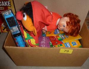 lot 79 image: Elmo, Thomas the train and a bunch of kids books