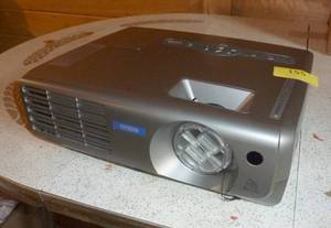 lot 155 image: Epson Powerlite projector and projection screen