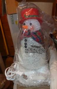 lot 179 image: 3 New in box Light up Snowman
