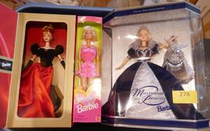 lot 278 image: 3 new in box Barbies
