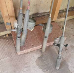 lot 293 image: FOUR fishing rods and reels,
