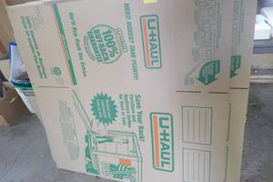 lot 296 image: New unused uhaul boxes - six 18x18x24 and four 24x18x24