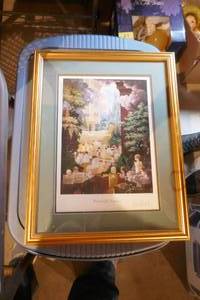 lot 323 image: Sam Butcher Precious Moments Hallelujah Square Signed Print 1996