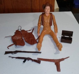 lot 501 image: Vintage Johnny West Doll With Accessories  Classic Western Action Figure.