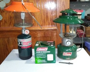 lot 570 image: Zebco Propane And Coleman Kerosine Lanterns