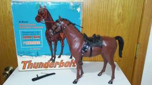 lot 595 image: Vintage Johnny West Thunderbolt Horse.