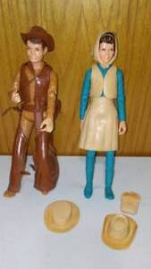 lot 599 image: Johnny West Action Figurines Janice And Jamie West