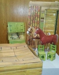 lot 640 image: Circle X Ranch Vintage Cardboard Playset And Thunderbolt (2)