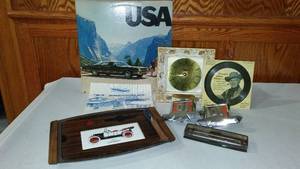 lot 698 image: Chevy C10 1964 Emblems, 1962 Clock, Pen Set And More.