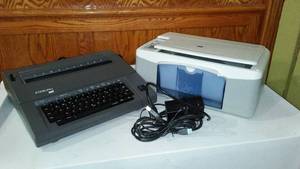 lot 740 image: Smith Corona Electric Typewriter, Hp Printer.
