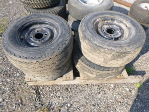 lot 15 image: 4 Duro Trailer Tires on 4-Hole Rims