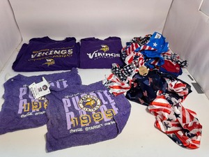 lot 56 image: Vikings Clothes & 4th of July Scarves