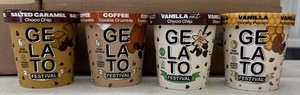 Gelato Festival | 1 Case - 8 pints, 4 flavors- From Coffee Cookie Crumbles to Salted Caramel Chocolate Chip