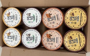 lot 26 image: Gelato Festival  1 Case - 8 pints, 4 flavors- From Coffee Cookie Crumbles to Salted Caramel Chocolate Chip
