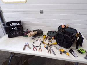 lot 46 image: Tool Lot with Tool Box, Pilars, Sanders and lots more