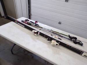 lot 55 image: Rossignol Downhill Skies and Fishing Pole
