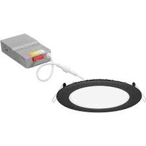 lot 7 image: Lot of Juno Contractor Select WF6 SWW5 6 in. Selectable CCT Ultra Slim Canless Integrated LED Black Recessed Light   Customer Returns See Pictures
