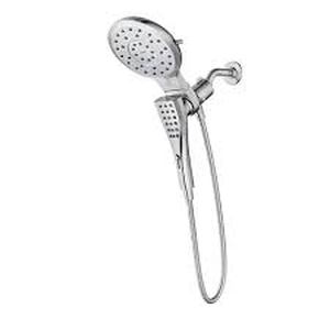 lot 46 image: MOEN Verso 8-Spray Dual Wall Mount Fixed and Handheld Shower Head 1.75 GPM in Chrome Customer Returns See Pictures