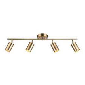 lot 47 image: Globe Electric Pratt 30 in. 4-Light Matte Brass Track Lighting Customer Returns See Pictures