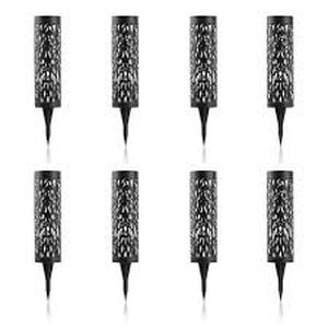 lot 49 image: Bell  Howell Low Voltage Black 2 Lumens Solar Powered Integrated LED Landscape Pathway Bollard Lights (8-Pack) Customer Returns See Pictures