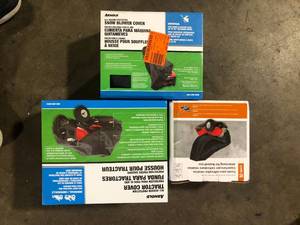 lot 20 image: Lot of Assorted Lawn Mower Covers Various Models and Conditions Customer Returns See Pictures