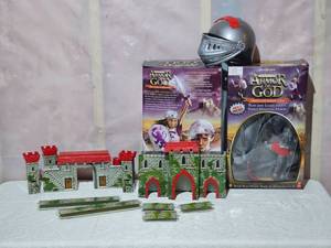 lot 64 image: Medieval Imagination Toys (Armor & Tin Castle)