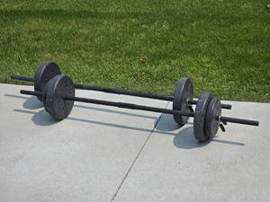 lot 92 image: Home Gym Workout Barbell Kit