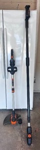 lot 100 image: Worx Weed Trimmer and Pole Saw