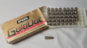 lot 1 image: Speer Gold Dot Ammunition - 357 SIG - 30 Shells