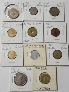 lot 51 image: 11 Misc. Foreign Coins from Different Countries